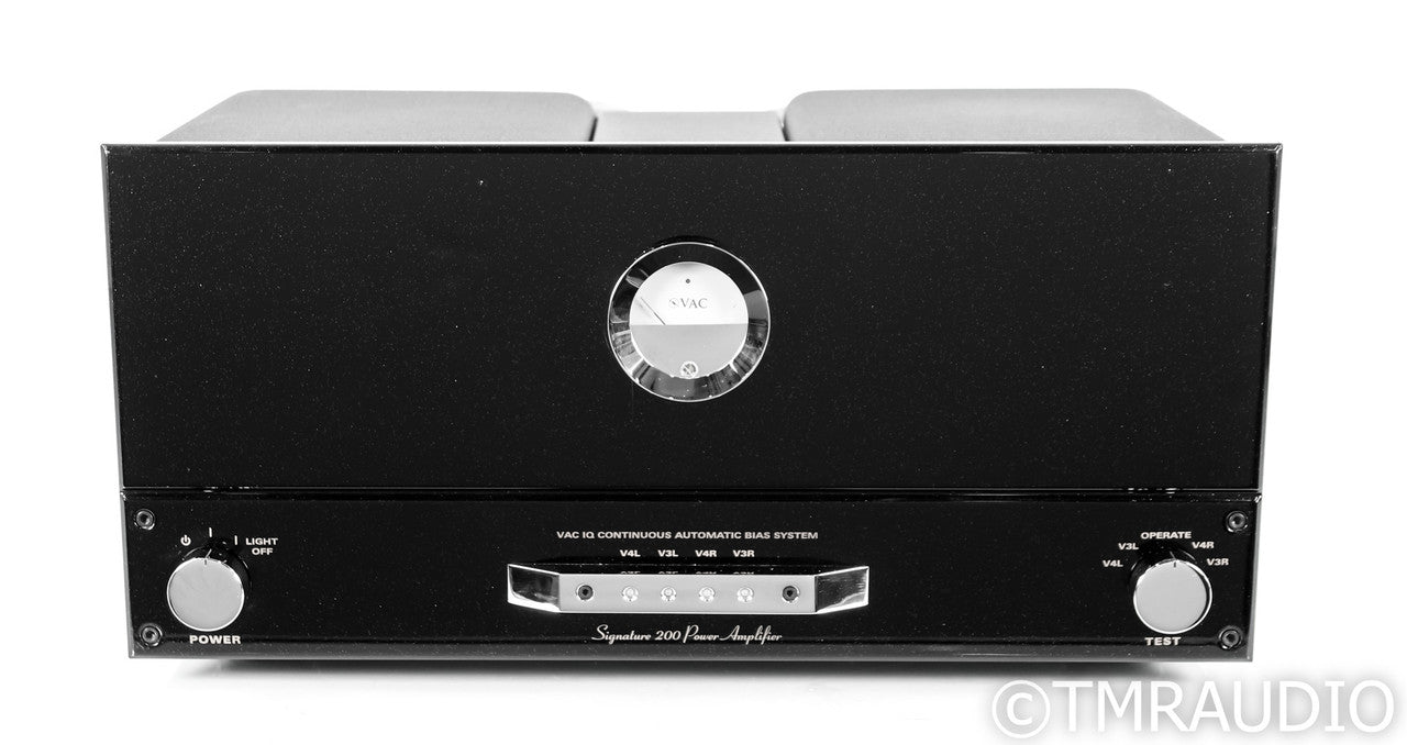 VAC Signature 200 iQ Stereo Tube Power Amplifier; 200iQ; Black