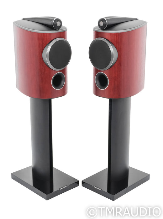 B&W 05 D4 Bookshelf Speakers; Rosenut Pair with Stands
