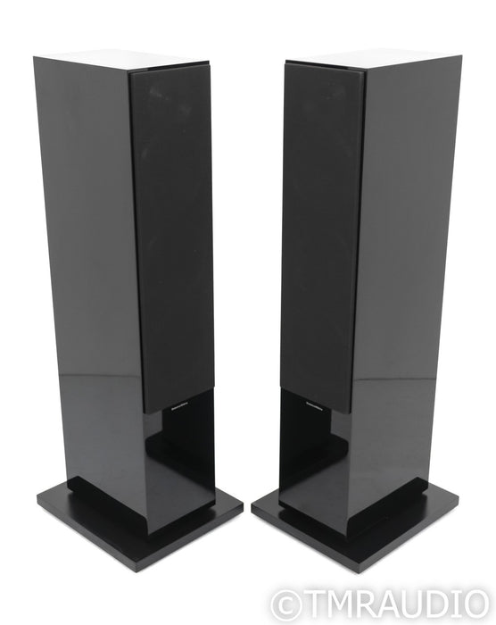 B&W CM9 Floorstanding Speakers; Black Gloss Pair w/ Stands