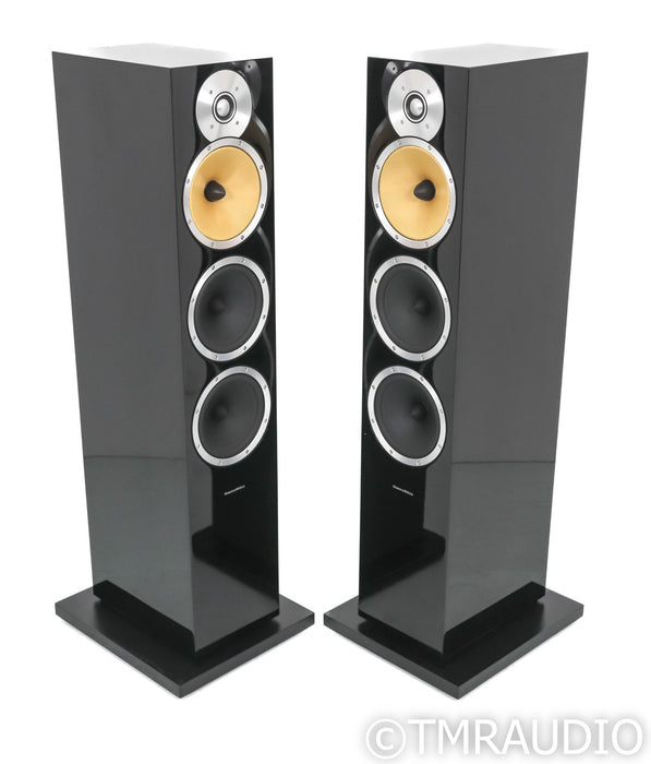 B&W CM9 Floorstanding Speakers; Black Gloss Pair w/ Stands