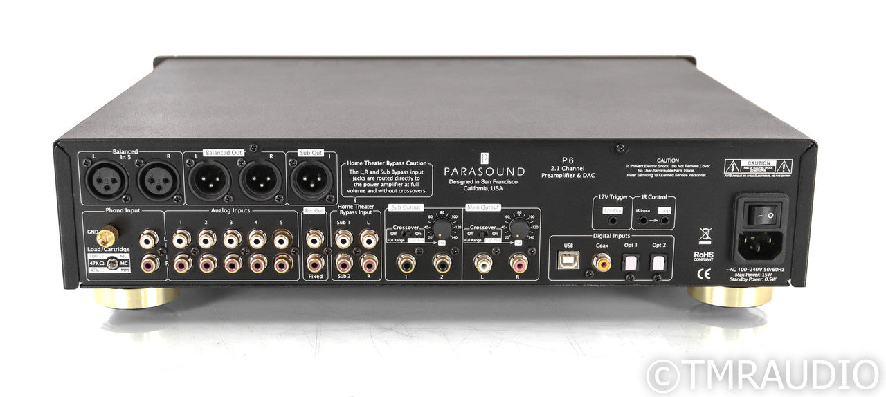 Parasound Halo P6 Stereo Preamplifier; DAC; MM / MC Phono