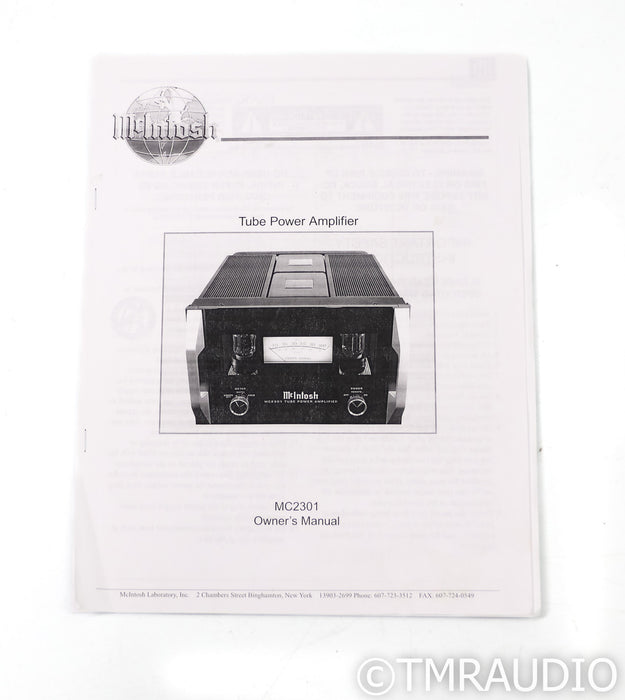 McIntosh MC2301 Mono Tube Power Amplifier