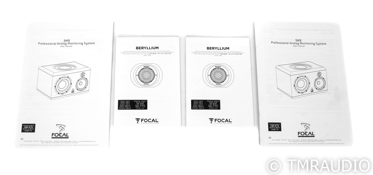 Focal SM9 Powered Bookshelf Speakers; Black Pair