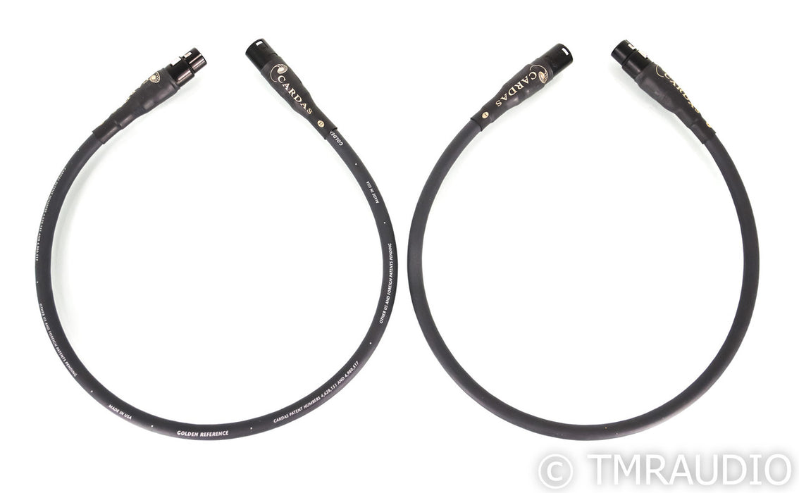 Cardas Golden Reference XLR Cables; 0.5m Pair Balanced Interconnects