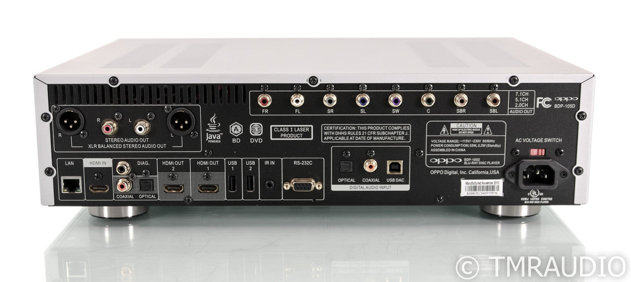 Oppo BDP-105 Universal Disc Player; Blu-Ray / DVD / CD / SACD (New Old Stock)