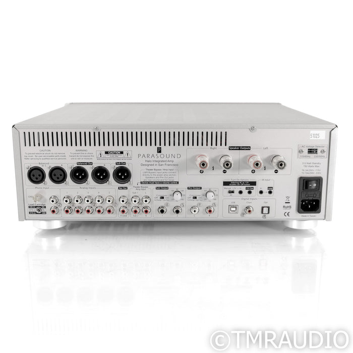 Parasound Halo Stereo Integrated Amplifier; Silver; MM Phono; DAC