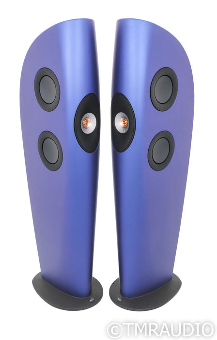 KEF Blade Two Meta Floorstanding Speakers; Frosted Blue Pair