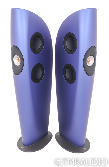 KEF Blade Two Meta Floorstanding Speakers; Frosted Blue Pair