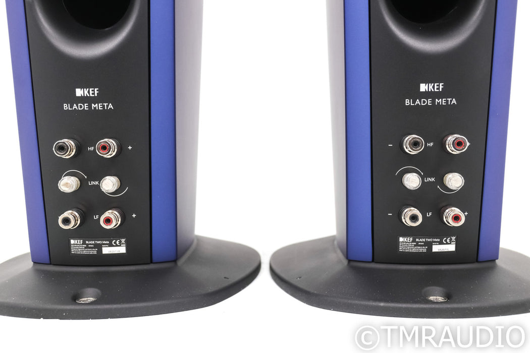 KEF Blade Two Meta Floorstanding Speakers; Frosted Blue Pair