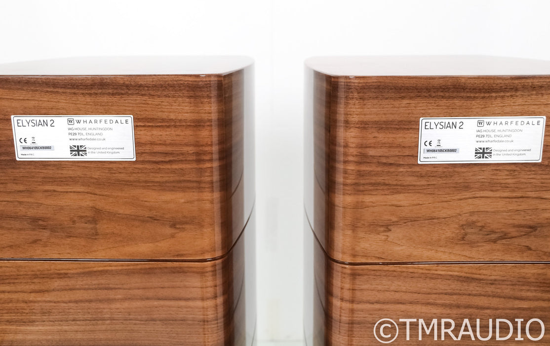 Wharfedale Elysian 2 Bookshelf Speakers; w/ Elysian Stands; Walnut Pair