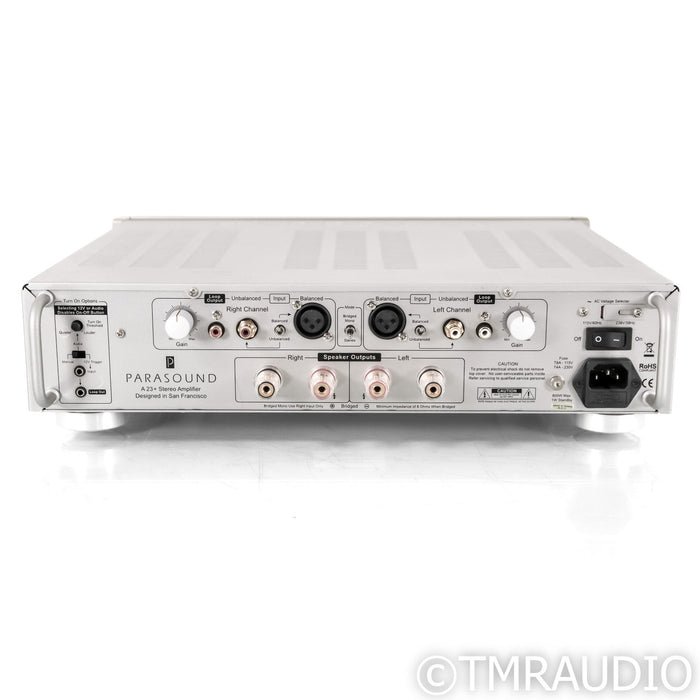 Parasound Halo A23+ Stereo Power Amplifier; Silver; A-23 Plus