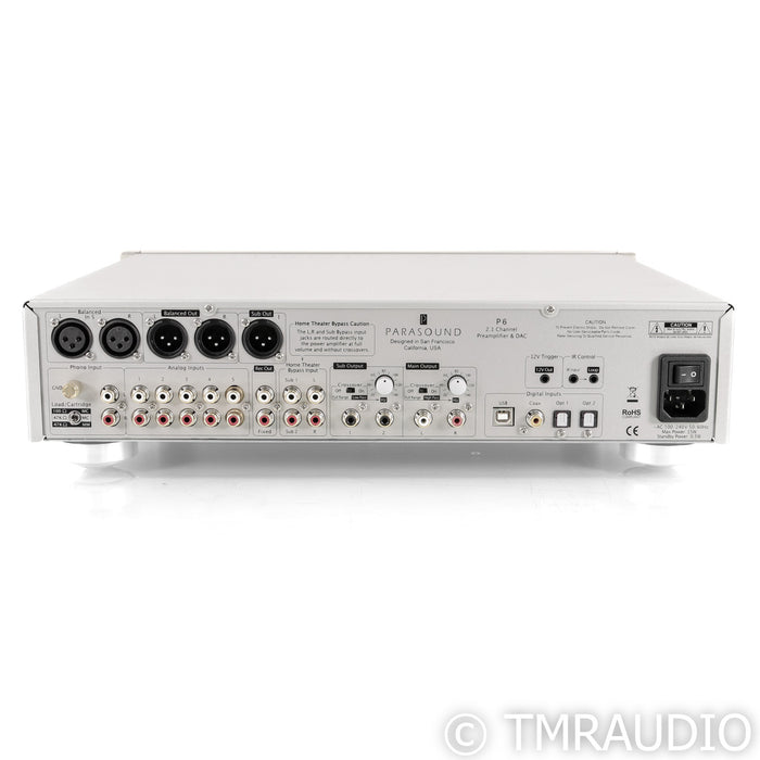 Parasound Halo P6 2.1 Channel Preamplifier; Silver; MM / MC Phono