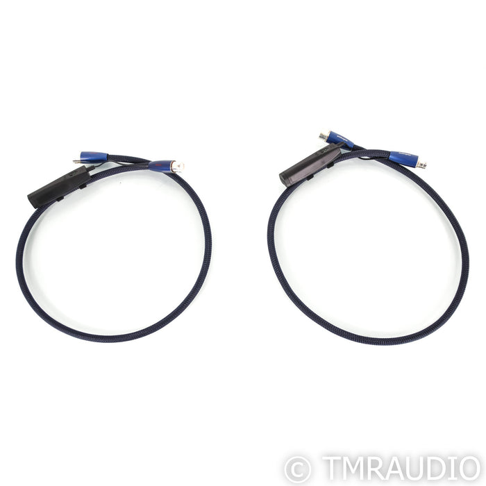 AudioQuest Water XLR Cables; 1m Pair Balanced Interconnects; 72v DBS