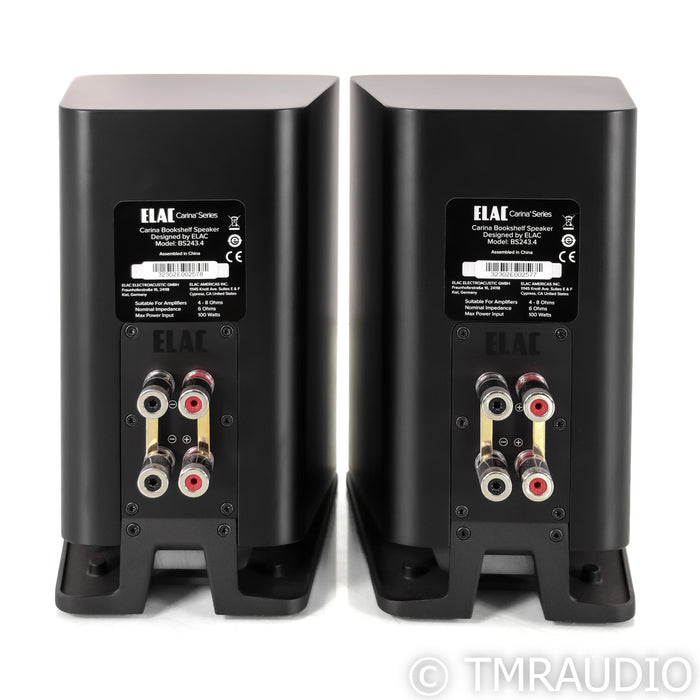 Elac Carina BS243.4 Bookshelf Speakers; Black Pair