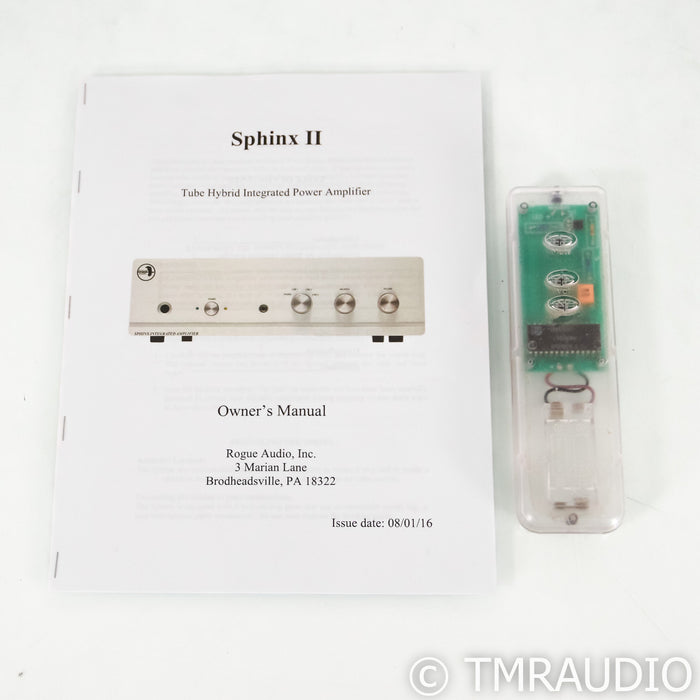 Rogue Audio Sphinx V2 Stereo Tube Hybrid Integrated Amplifier; Silver; MM Phono
