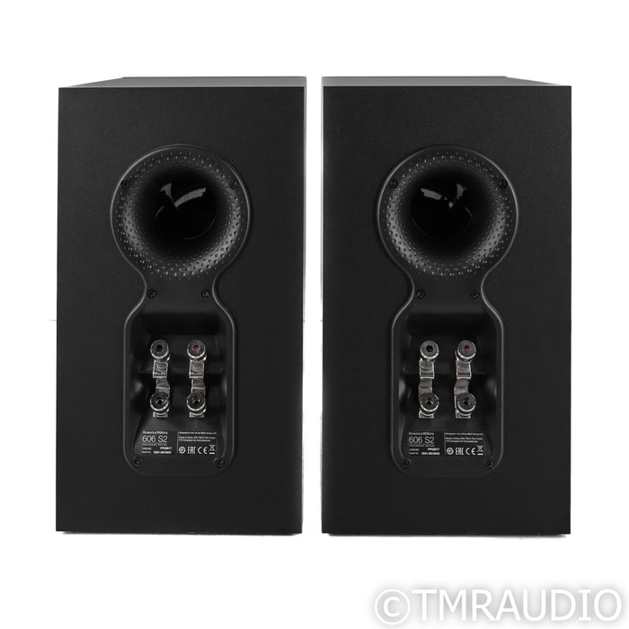 B&W 606 S2 Anniversary Edition Bookshelf Speakers; Black Pair