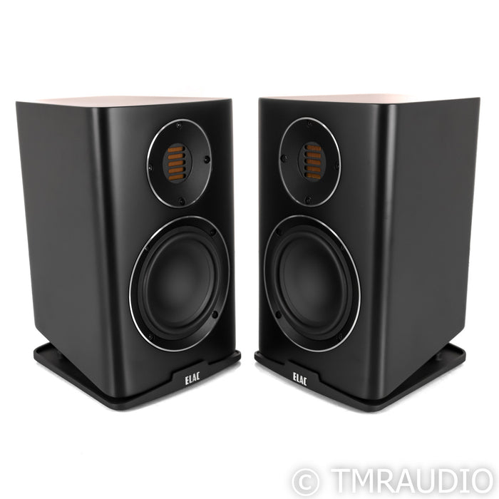 ELAC Carina Bookshelf Speakers; Black Pair (Open Box)