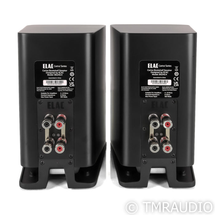 ELAC Carina Bookshelf Speakers; Black Pair (Open Box)