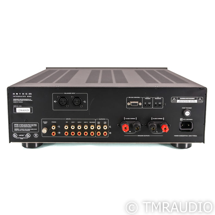 Anthem Integrated 225 Stereo Integrated Amplifier; MM Phono; Black (No Remote)