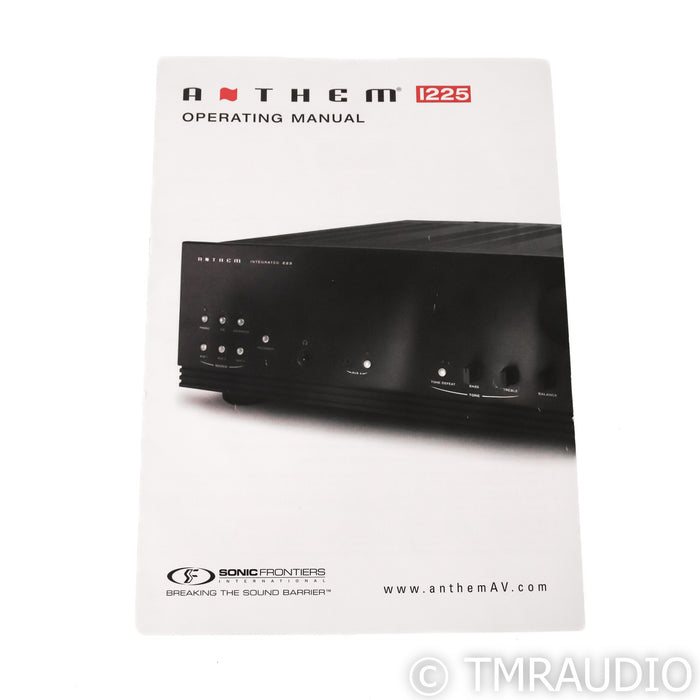 Anthem Integrated 225 Stereo Integrated Amplifier; MM Phono; Black (No Remote)