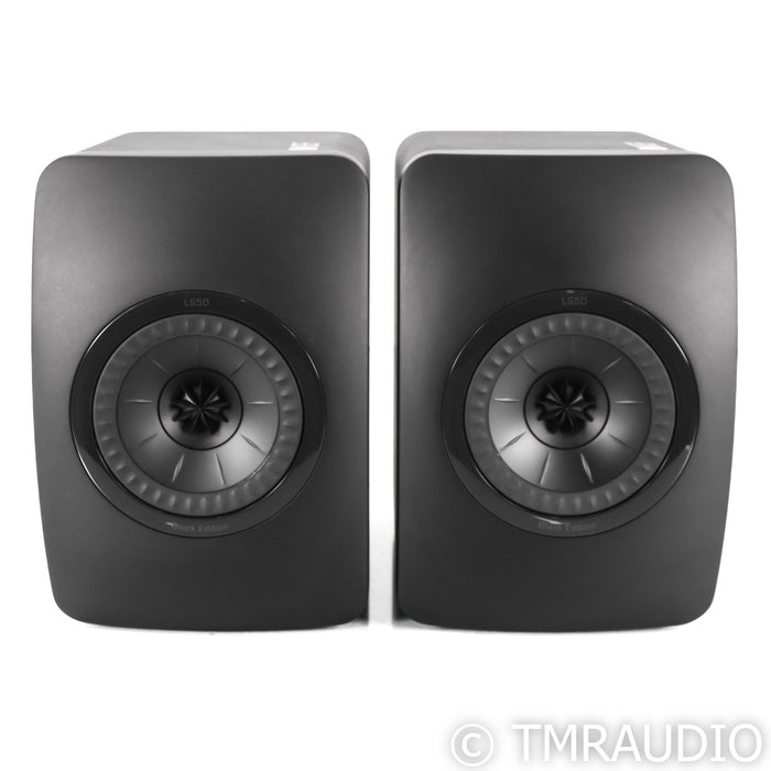 KEF LS50 Bookshelf Speakers; Black Pair