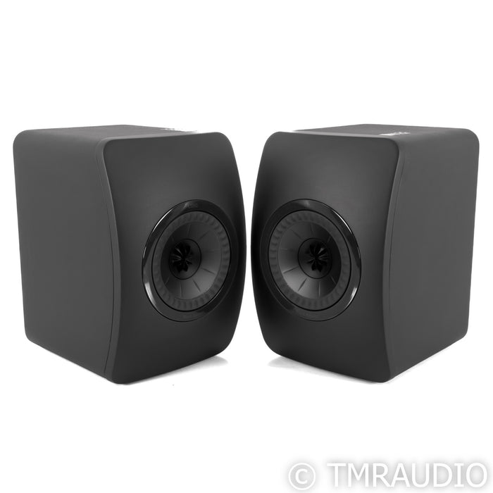 KEF LS50 Bookshelf Speakers; Black Pair