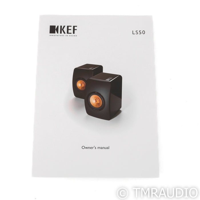 KEF LS50 Bookshelf Speakers; Black Pair