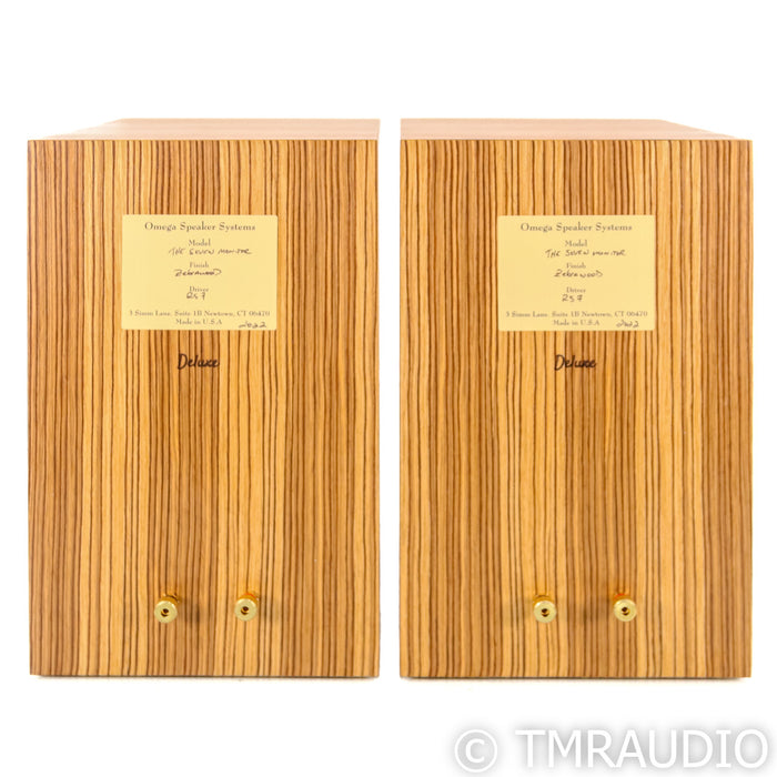 Omega Speaker Systems The Seven Monitor Bookshelf Speakers; Zebrawood Pair