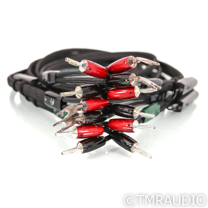 AudioQuest Robin Hood ZERO Bi-Wire Combo Speaker Cables; 8ft Pair; ZERO + BASS; 72v DBS