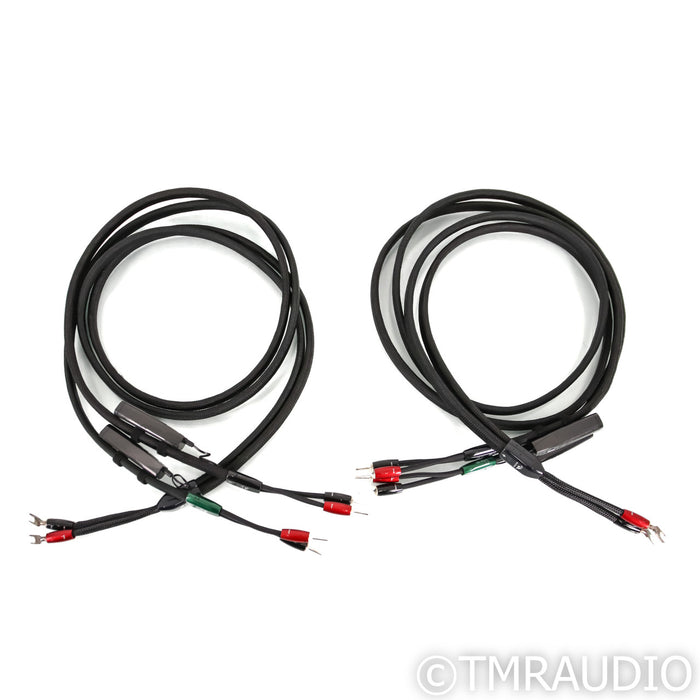 AudioQuest Robin Hood ZERO Bi-Wire Combo Speaker Cables; 8ft Pair; ZERO + BASS; 72v DBS