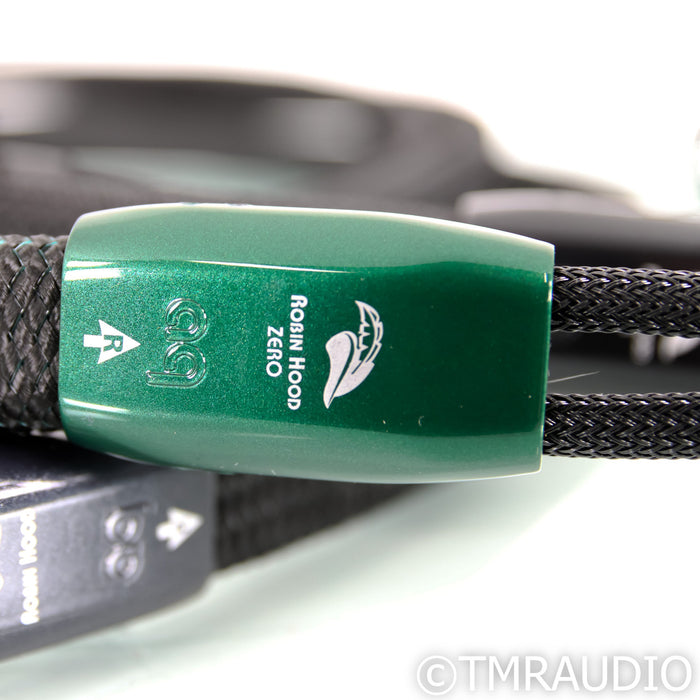 AudioQuest Robin Hood ZERO Bi-Wire Combo Speaker Cables; 8ft Pair; ZERO + BASS; 72v DBS