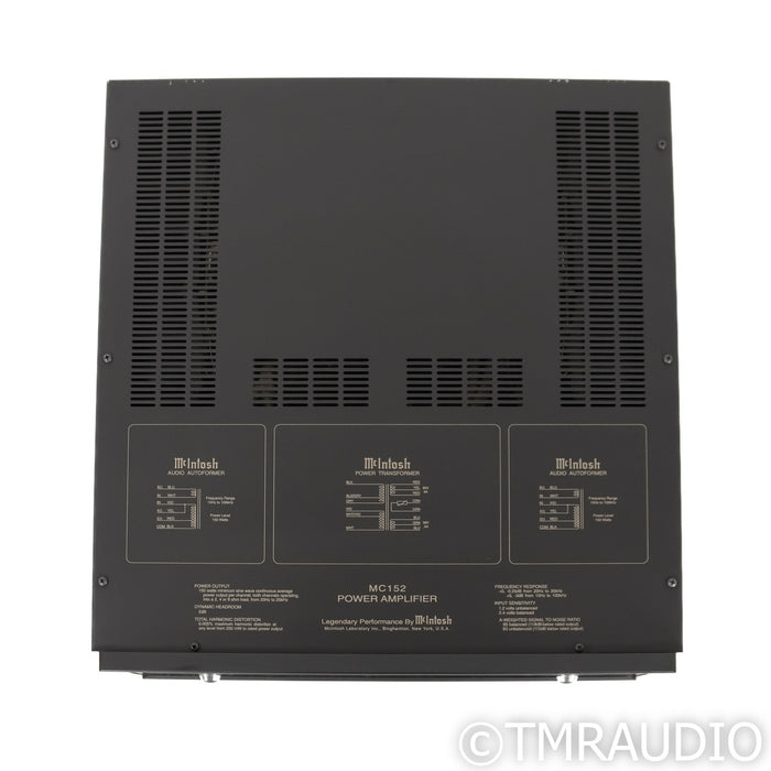 McIntosh MC152 Stereo Power Amplifier; Black