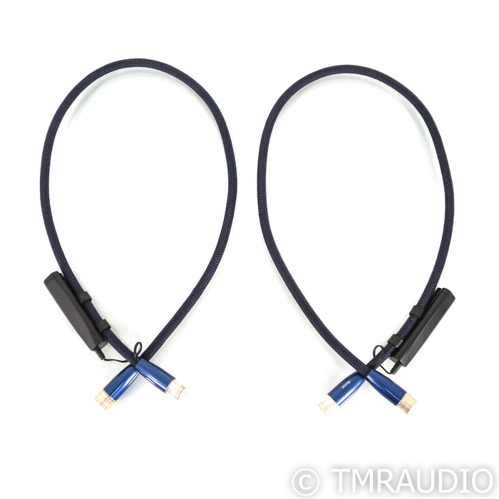 AudioQuest Water XLR Cables; 1m Pair Balanced Interconnects; 72v DBS