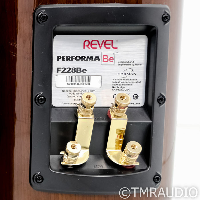 Revel Performa F228BE Floorstanding Speakers; Walnut Pair