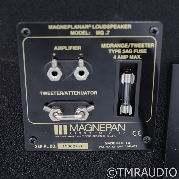 Magnepan .7 Planar Magnetic Floorstanding Speakers; Black & Cherry Pair (Open Box)