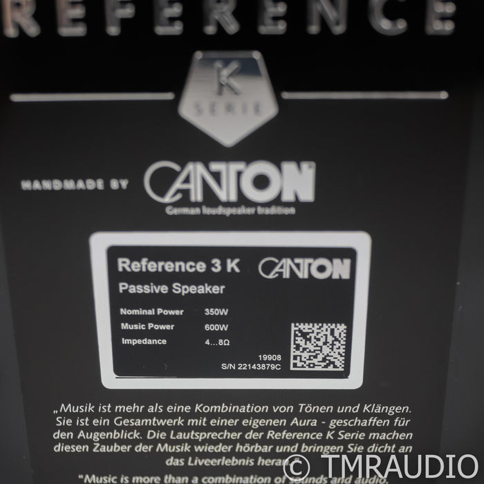 Canton Reference 3K Series; Black Pair
