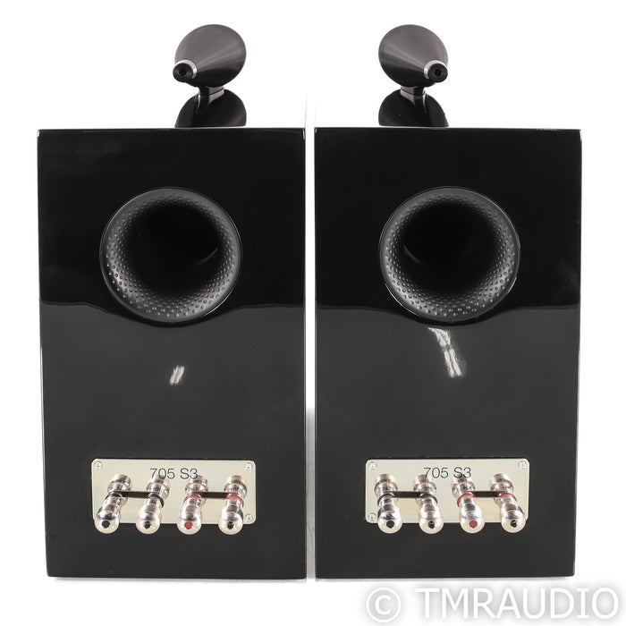 B&W 705 S3 Bookshelf Speakers; Piano Black Pair