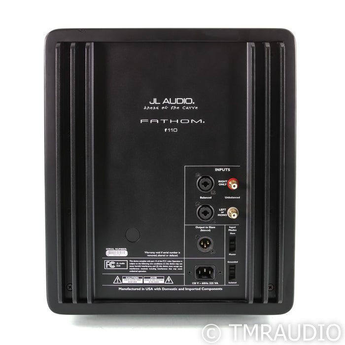 JL Audio Fathom F110 v1 10" Powered Subwoofer; Satin Black