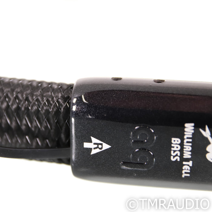 AudioQuest William Tell Silver Bi-Wire Speaker Cables; 8ft Pair; 72v DBS