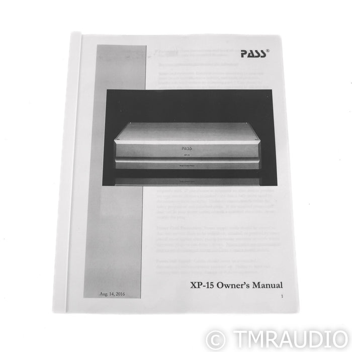 Pass Labs XP-15 MM / MC Phono Preamplifier; XP15