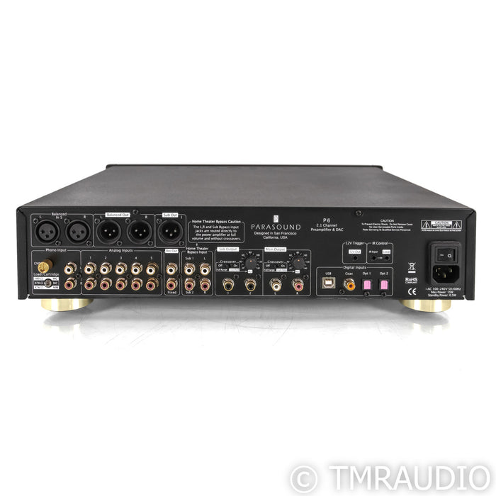 Parasound Halo P6 2.1 Channel Preamplifier; Black