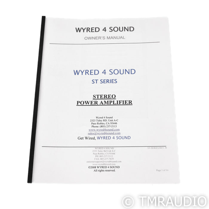 Wyred 4 Sound ST-500 Stereo Power Amplifier; ST500