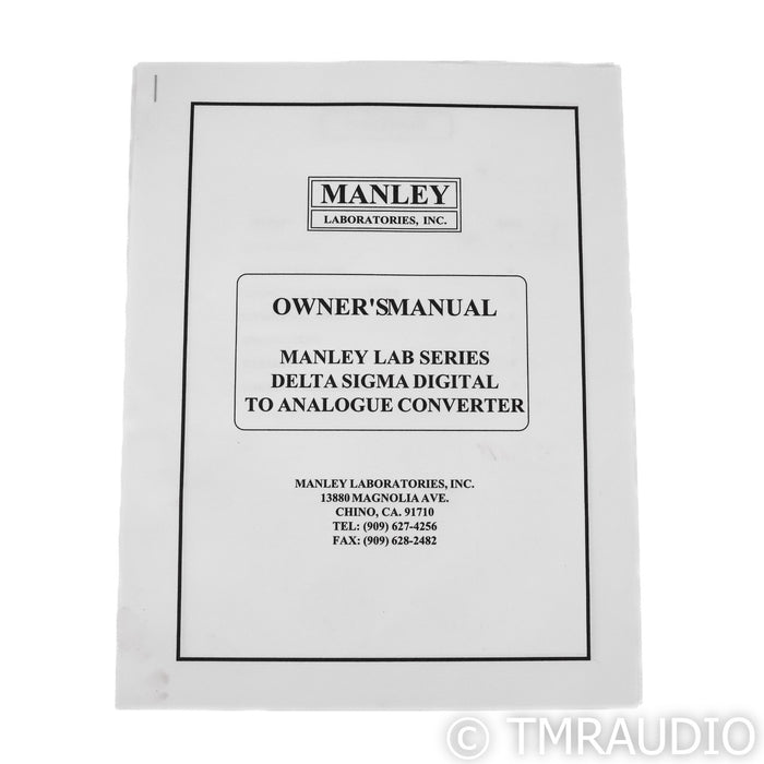 Manley Laboratories Reference 20 Bit DAC; D/A Converter; Gold