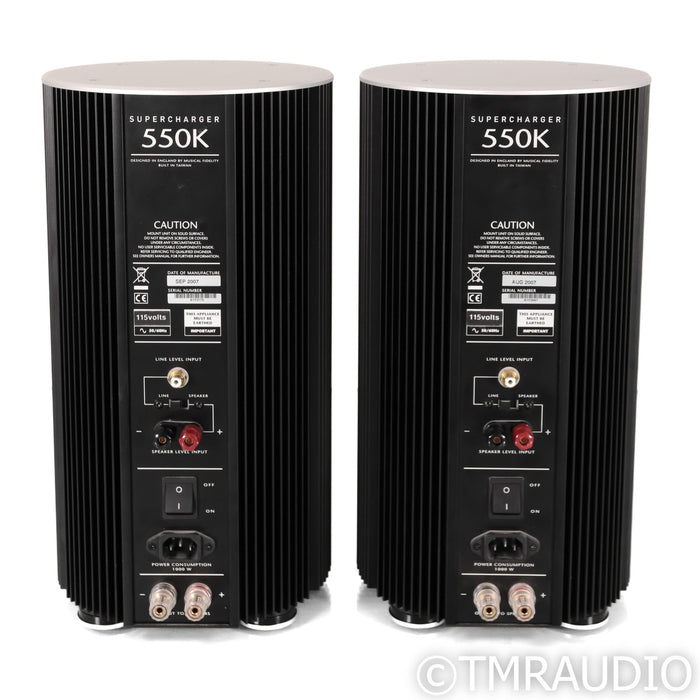 Musical Fidelity 550k Supercharger Monoblock Amplifiers; Black Pair