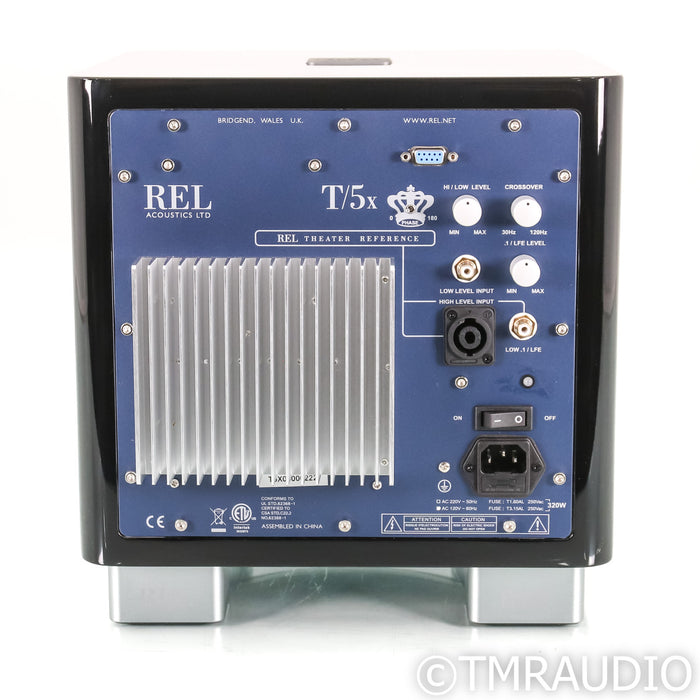 REL T/5x 8" Powered Subwoofer; Piano Black; T5x
