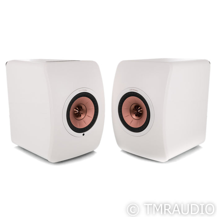 KEF LS50 Wireless Powered Bookshelf Speakers; White Gloss Pair