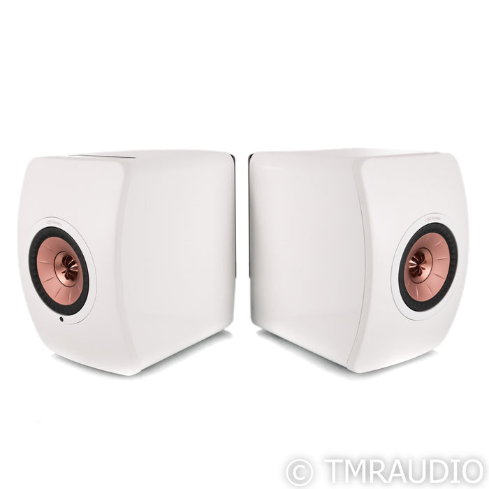 KEF LS50 Wireless Powered Bookshelf Speakers; White Gloss Pair