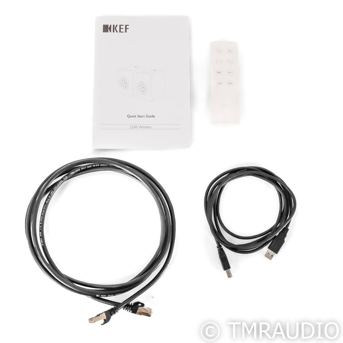 KEF LS50 Wireless Powered Bookshelf Speakers; White Gloss Pair