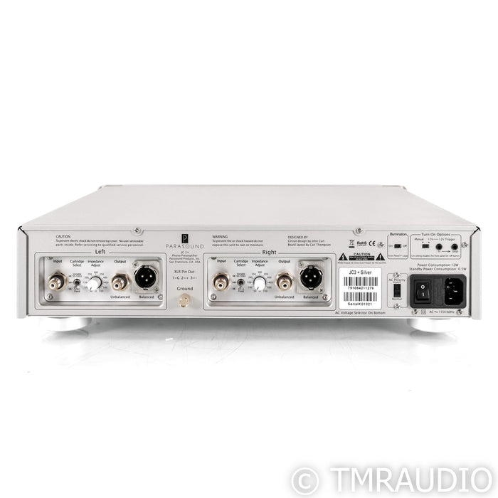 Parasound JC 3+ MM / MC Phono Preamplifier; Silver; JC3+