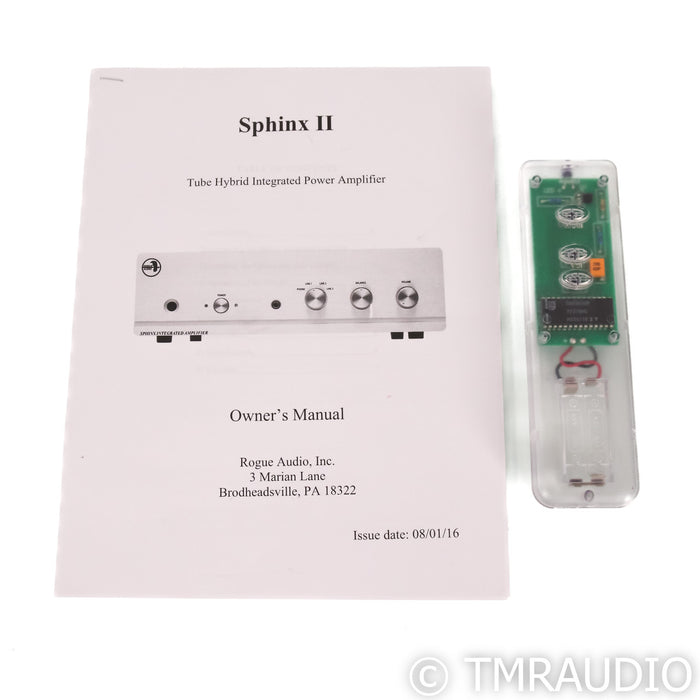 Rogue Audio Sphinx V2 Stereo Tube Hybrid Integrated Amplifier; Silver